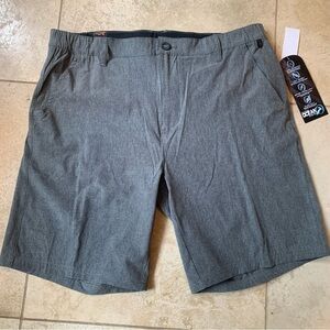 NWT Men’s U.S. Apparel Grey Water Repellant Light Weight Shorts 36 Flex Fly